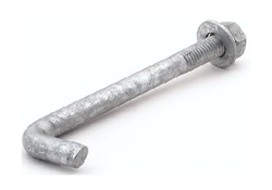 1/2" X 8" BENT ANCHOR BOLT (HOT-DIPPED GALVANIZED) 2 PIECE PACKAGE